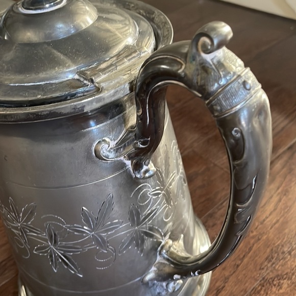 J. A. S. Stimpson Antique 1854 Water Pitcher silver plated - Picture 7 of 9